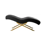Poltrona per trattamento ciglia Alba con base color oro - nera