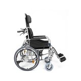 sedia a rotelle reclinabile in alluminio