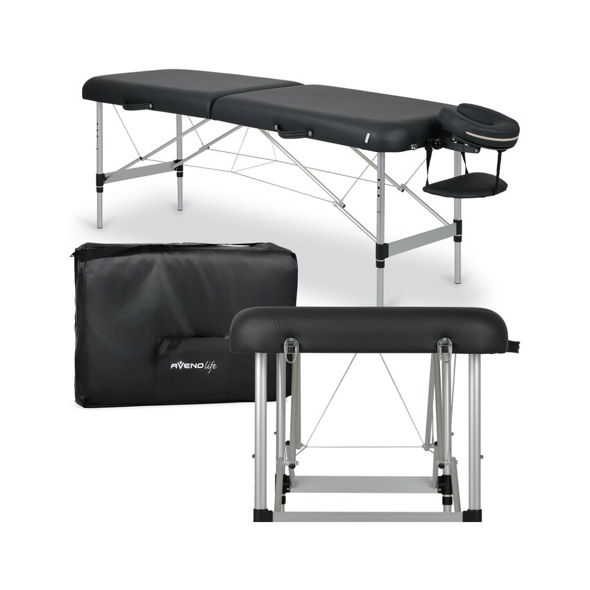 Lettino da massaggio portatile esclusivo Estetic Black Comfy Base K515