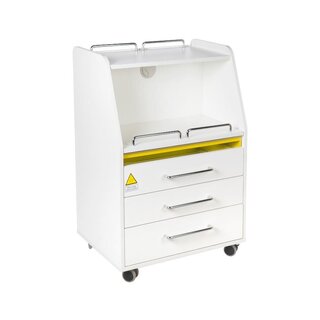 Carrello portastrumenti con ruote - bianco