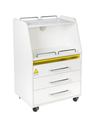 Carrello portastrumenti con ruote - bianco