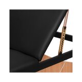 Lettino da massaggio pieghevole Balance in legno, 3 pezzi, nero
