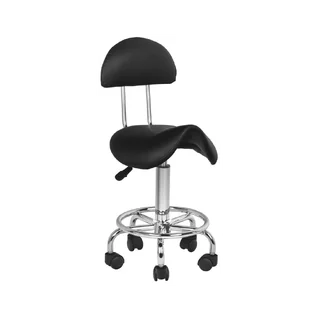 Sedia a sella nera 6001 con schienale