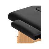 Lettino da massaggio pieghevole Balance in legno, 3 pezzi, nero
