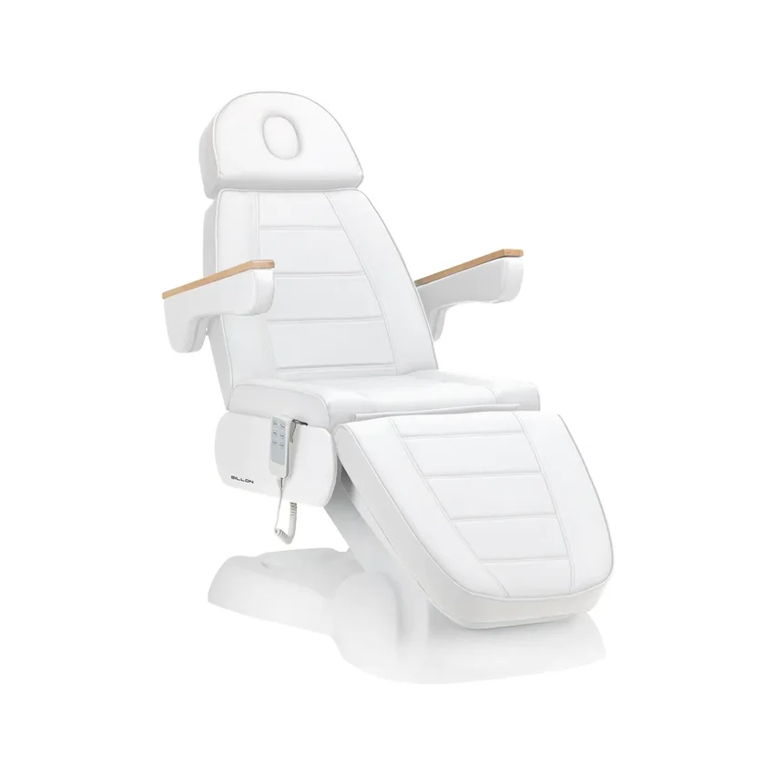 Poltrona elettrica per trattamenti SILLON Lux 273b 3 motori bianca