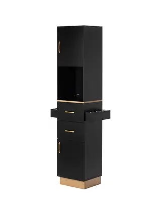 Totem per postazione da parrucchiere - Nero e oro