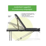 Lettino da massaggio portatile Adele 70cm - Nero