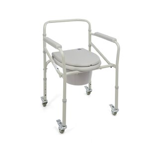 Sedia da doccia pieghevole con funzione WC – Ruote con freni