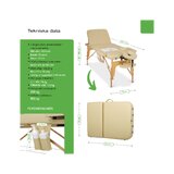 Lettino da massaggio portatile Bianca - Beige