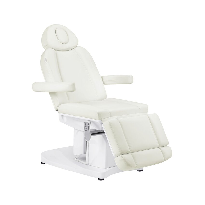 Poltrona estetica elettrica Azzurro 708A a 4 motori, bianca