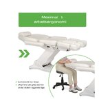 Poltrona per trattamenti estetici, elettrica Elara PRO 6P - bianca