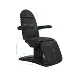 Poltrona per trattamenti con elevazione a colonna elettrica Eclipse 3 nera