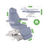 Poltrona per trattamenti estetici, elettrica Elara PRO 4 - viola