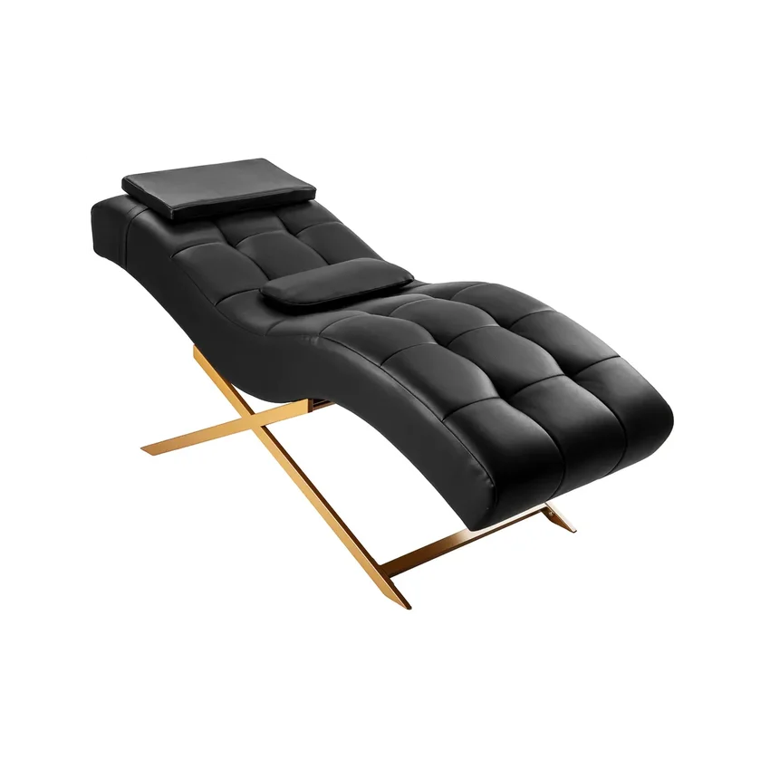 Poltrona per trattamento ciglia Alba con base color oro - nera