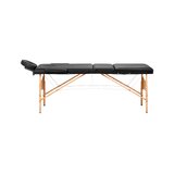 Lettino da massaggio pieghevole Balance in legno, 3 pezzi, nero