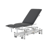 Lettino da massaggio elettrico a 5 sezioni - Rila PRO - Telaio bianco, rivestimento grigio