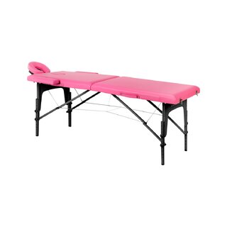 Lettino da massaggio pieghevole Balance in legno, 2 pezzi, rosa e nero