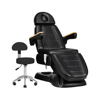 Poltrona per trattamenti SILLON Lux 273B + sgabello 304, nero