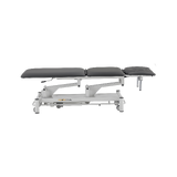 Lettino da massaggio elettrico a 5 sezioni - Rila PRO - Telaio bianco, rivestimento grigio
