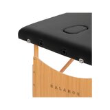 Lettino da massaggio pieghevole Balance in legno, 3 pezzi, nero