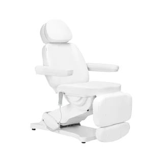 Poltrona elettrica per trattamenti SILLON CLASSIC – 3 motori con riscaldamento, bianca (2a edizione)