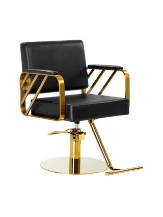 Poltrona barbiere Gabbiano Genova oro nero