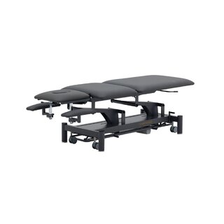 Lettino da massaggio elettrico a 5 sezioni - Rila PRO - Telaio grigio, rivestimento grigio