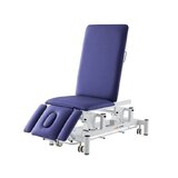 Lettino da massaggio elettrico a 5 sezioni - Rila PRO - Telaio bianco, rivestimento blu