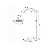 Lampada UV LED Glow 112 con base in metallo 48W per pedicure su supporto