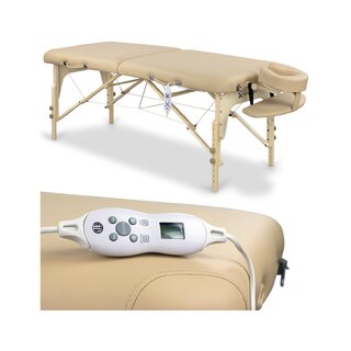 Lettino da massaggio portatile con riscaldamento integrato - Beige