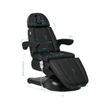 Poltrona estetica Azzurro Lux 3 motori Nero
