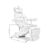 Poltrona elettrica per trattamenti SILLON CLASSIC – 3 motori con riscaldamento, bianca (2a edizione)