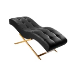 Poltrona per trattamento ciglia Alba con base color oro - nera