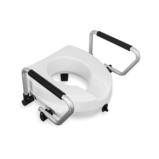 Sedile WC rialzato con braccioli pieghevoli