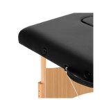 Lettino da massaggio pieghevole Balance in legno, 3 pezzi, nero
