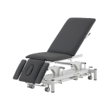 Lettino da massaggio elettrico a 5 sezioni - Rila PRO - Telaio bianco, rivestimento grigio