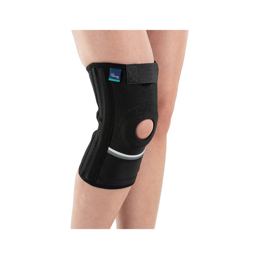 Supporto per ginocchio con stabilizzatore della rotula