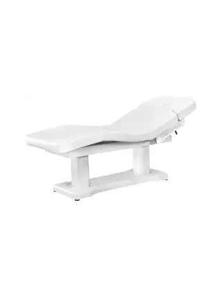 Lettino elettrico per trattamenti Spa Azzurro 818a 4 forte. Bianco riscaldato