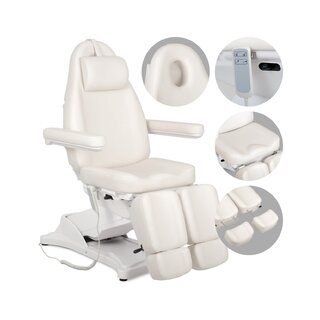 Poltrona per trattamenti estetici, elettrica Elara PRO 6P - bianca