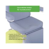 Poltrona per trattamenti estetici, elettrica Elara PRO 4 - viola