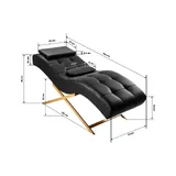 Poltrona per trattamento ciglia Alba con base color oro - nera