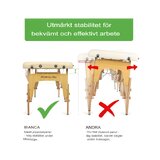 Lettino da massaggio portatile Bianca - Beige